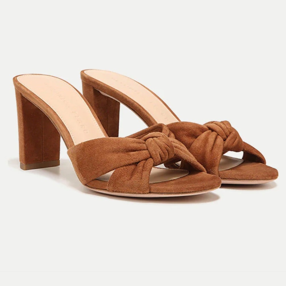 Veronica Beard Tan Knotted Heels
